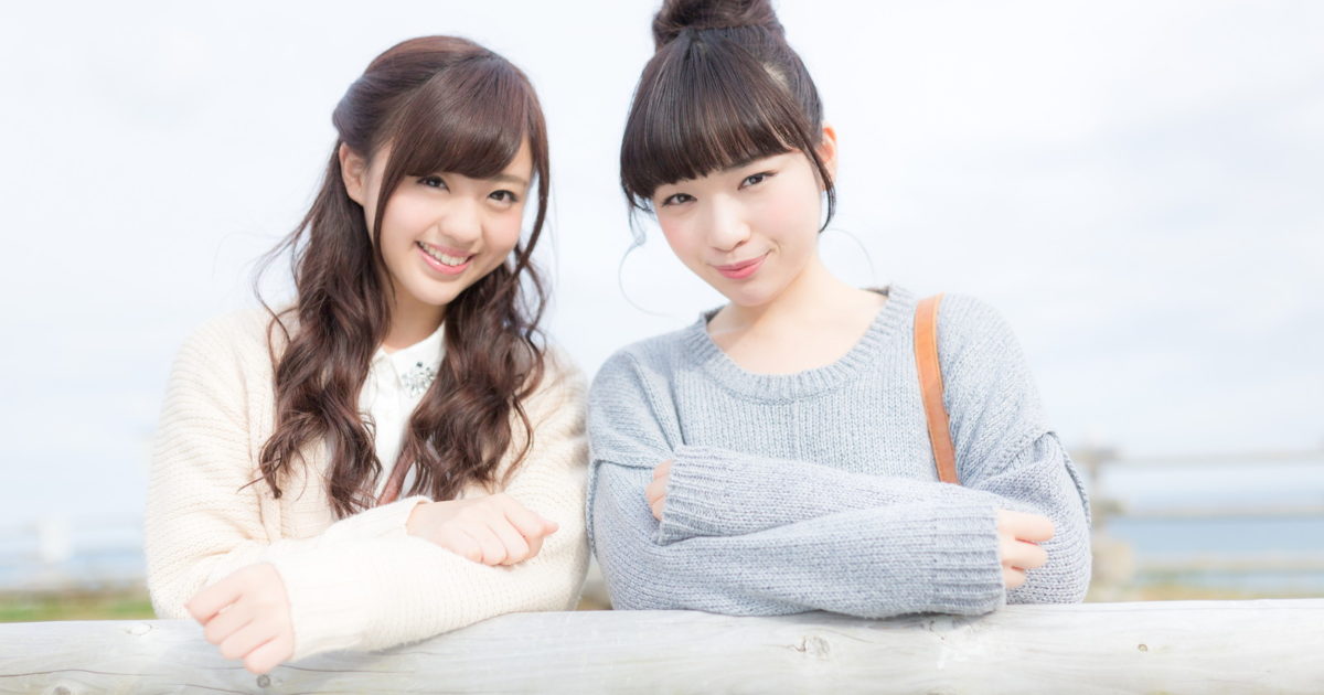 女子旅中の仲良しの二人