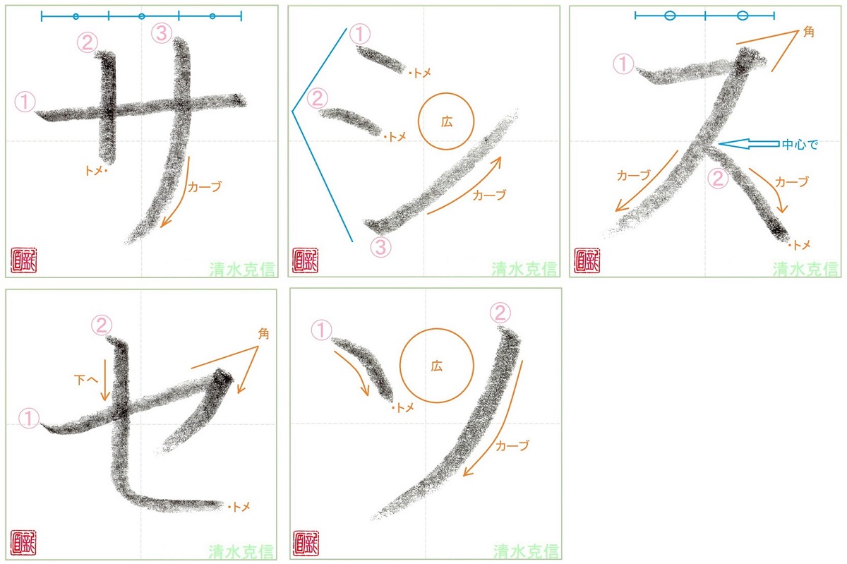 ※サ行『サシスセソ』の書き方