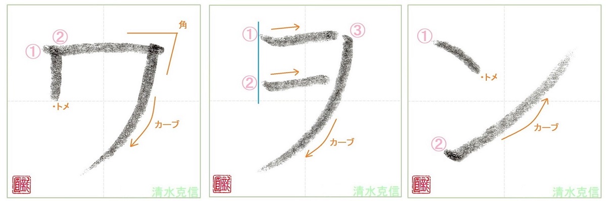 ※ワ行『ワヲン』の書き方